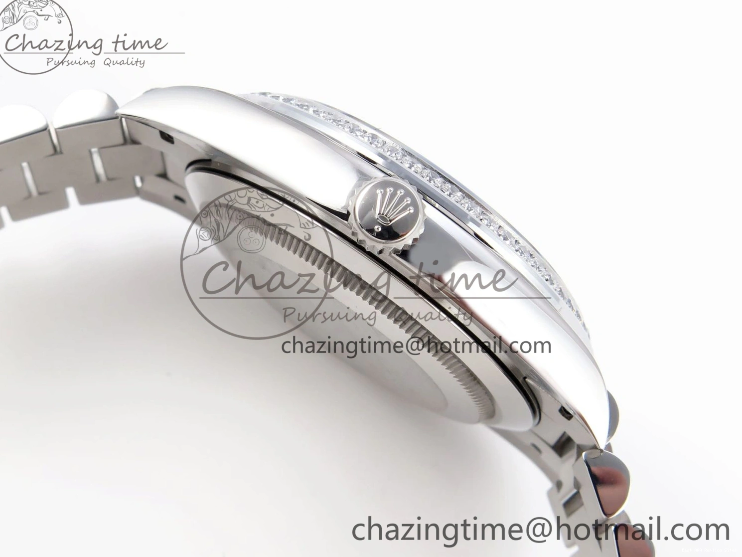 Good Copy Rolex Watches GSF Dial Bezel White Sustainable A 1920 40 SS Roman on Weight DayDate Diamonds Bracelet Gain President 1227